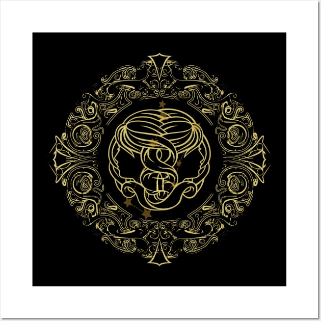 Zodiac Sign Gemini Wall Art by Mandra